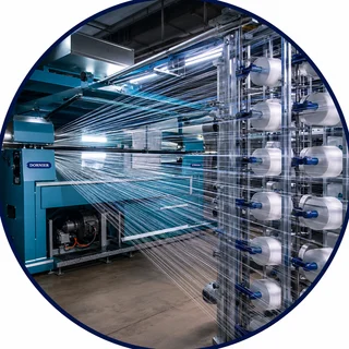 Sectional warping machine drawing warp ends from a fully racked creel