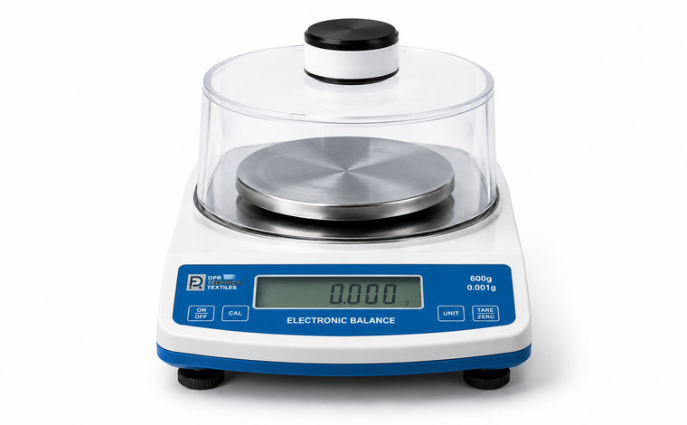 Precision balance for fabric weight testing