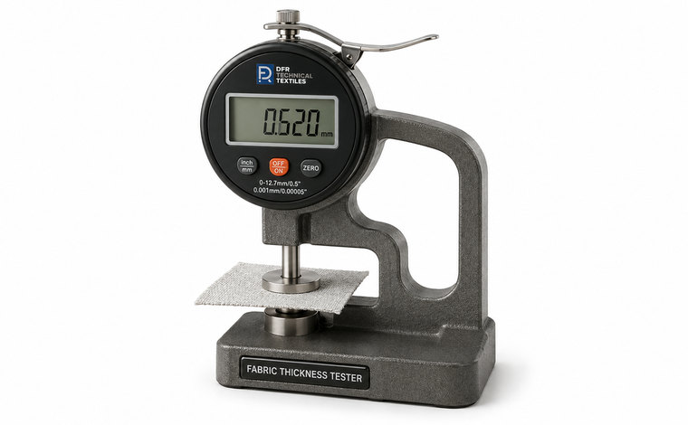 Thickness gauge for fabric thickness testing